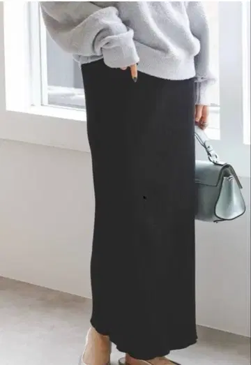 Noble 토탄 골지 타이트 스커트 40