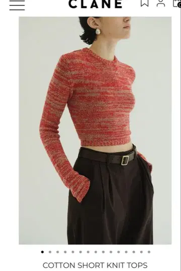 COTTON SHORT KNIT TOPS/RED 사이즈 1