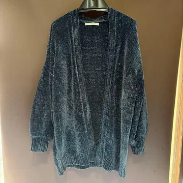 다크 블루 니트 가디건 긴팔