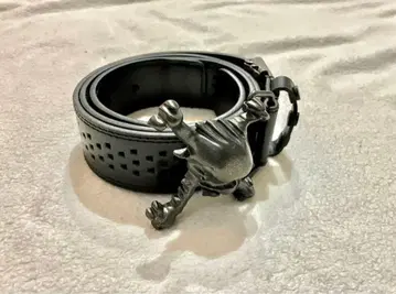 OAKLEY 오클리 스컬 버클 가죽 벨트 블랙