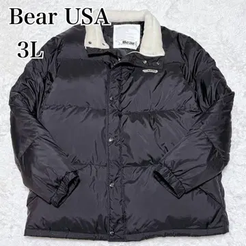 레어 3L Bear USA 다운 자켓 자수 로고 오버 사이즈 90s