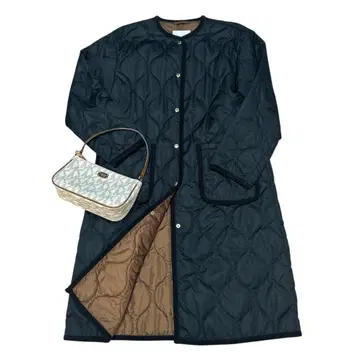 매킨토시 철학 충전솜 퀼팅 코트 블랙