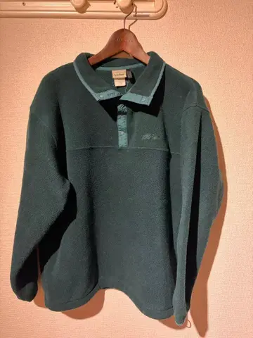 L.L.Bean 다크 그린 플리스 하프 지퍼 자켓