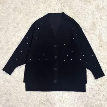 새상품급 ADORE 펄 니트 가디건