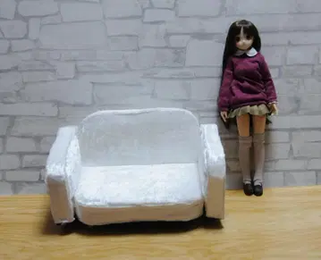 1/6 인형용 2인용 소파 화이트