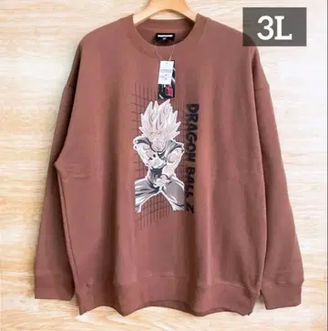 드래곤볼 속기모 트레이닝복 맨투맨 브라운 3L