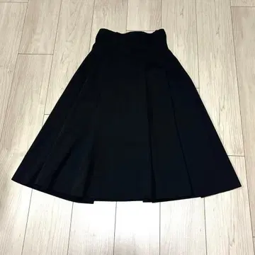 폭시 뉴욕 턱 플레어 롱 스커트 폴리에스테르 40