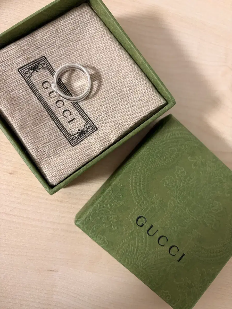 Gucci Interlocking Thin G Open Band Ring Size 12