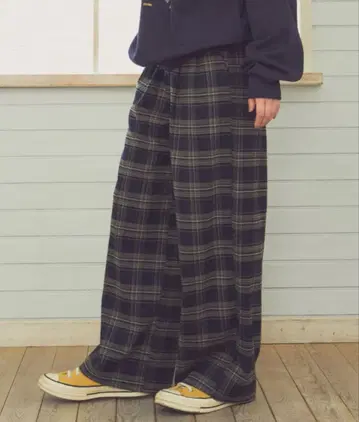 Zooodle 체크 팬츠 그린