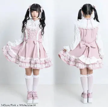 유메텐보 Dear My Love 밀푀유 프릴 오버롤 스커트 mini