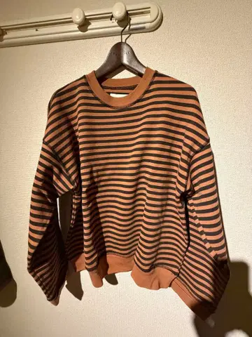 NOON GOONS 브라운 블랙 스트라이프 트레이닝복 S