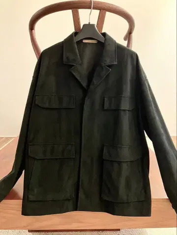 GALERIE VIE 포켓 부착 스웨이드 자켓 블랙