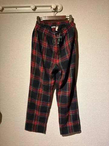 인도 국기 체크 무늬 이지 팬츠