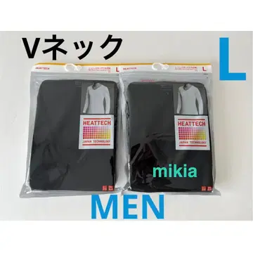 유니클로 UNIQLO 히트텍 V넥 남성용 L 2개 블랙 최신