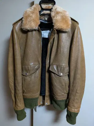 Shottt 가죽 플라이트 자켓 보아 옷깃 38