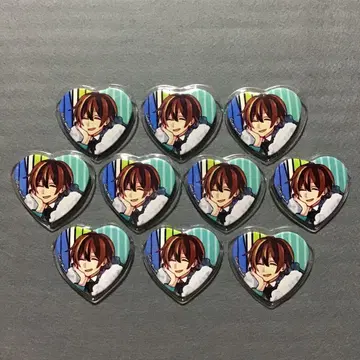 스튜디오 와사비 늑대 게임 소시로 하트 캔뱃지 세트