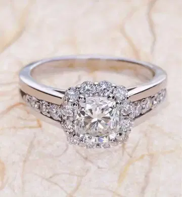 FJ 고품질 큐빅 지르코니아 스퀘어 컷 반지