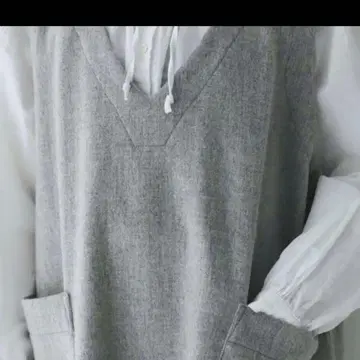 nest Robe 울 서지 슬리브리스 원피스