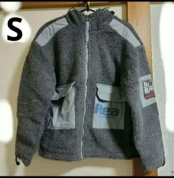 무스탕 코트 보아 자켓 가을/겨울 남녀 공용 그레이 자켓 S 사이즈