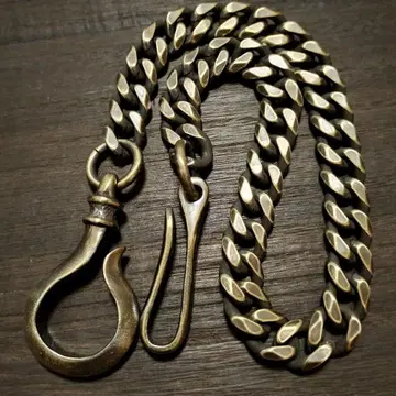 훈증 놋쇠 키헤이 13mm 지갑 체인 빈티지 브라스 원형 후크