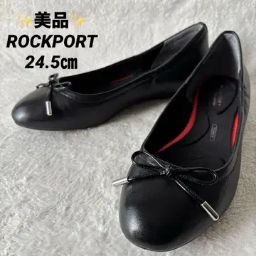 새상품급 락포트 가죽 플랫 24.5cm 블랙