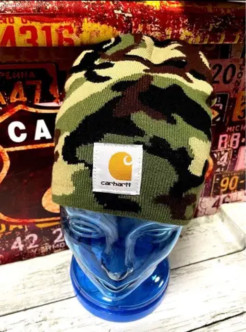 [새상품] 칼하트 카모플라쥬 니트 모자 비니 카모