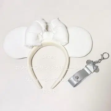 [ Disney ] [ 완판템 ] 화이트 프린지 머리띠 홀더 세트