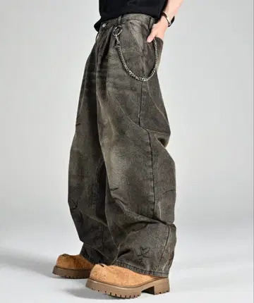 [ ADRER ] 빈티지 메이크 와이드 테이퍼드 데님 블루 계열 기타 3