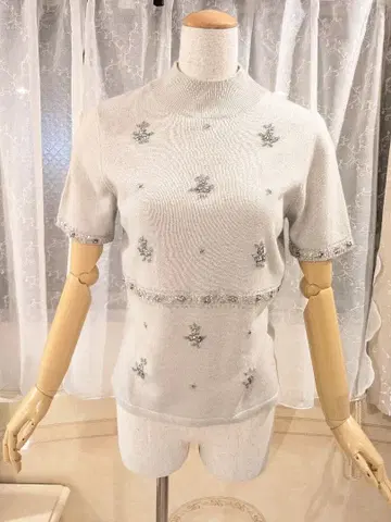 슈퍼 뷰티 상의 40 캐시미어 혼방 라이트 그레이