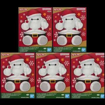 디즈니 캐릭터 시즈널 피규어 베이맥스 산타클로스 5개