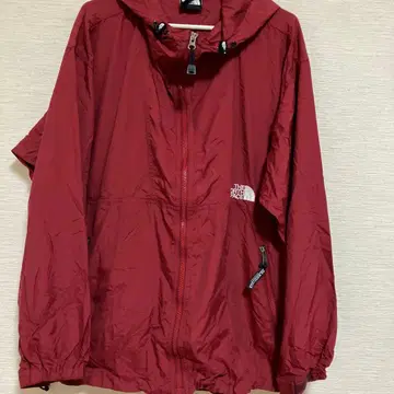 THE NORTH FACE 빨간색 나일론 마운틴 후드티