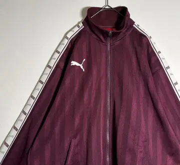 푸마 자수 로고 백 프린트 로고 트랙 자켓