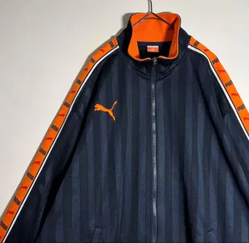 푸마 자수 로고 백 프린트 로고 트랙 자켓