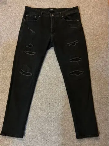 AZUL by moussy 블랙 스키니 데님 XL