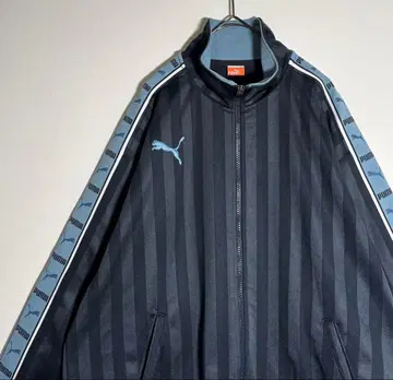 푸마 자수 로고 백 프린트 로고 트랙 자켓