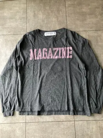 THIRD MAGAZINE 그레이 긴팔 T셔츠