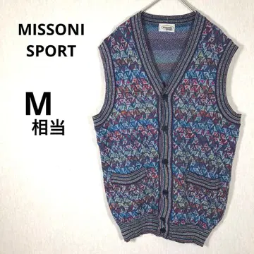 새상품급 미쏘니 MISSONI 남성용 빈티지 디자인 니트 베스트