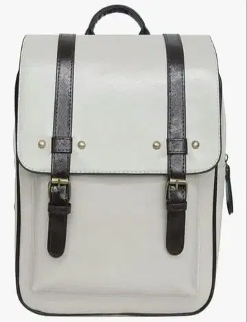 백팩 대용량 플랩 백팩 출퇴근 레저 레트로 백팩 가방 화이트