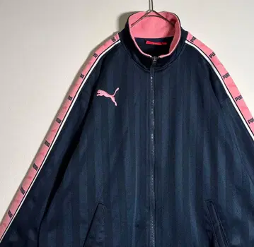 푸마 자수 로고 백 프린트 로고 트랙 자켓