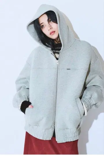 [ 미사용 새상품 ] JEANASIS 종이상자 BIG 후드 블루종 그레이