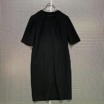 쇼와 드레스 관혼상제 예복 블랙 포멀 원피스 반팔 노카라