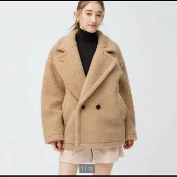 [ 새상품 ] GU 보아 하프 코트