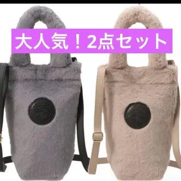 스타벅스 홀리데이 2025 보틀 숄더백 퍼 그레이 베이지