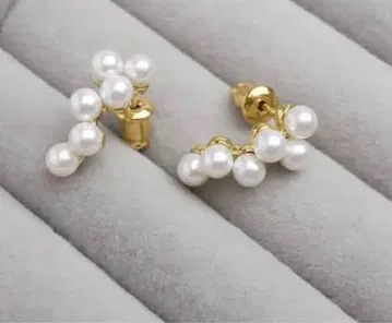 펄과 골드 귀걸이