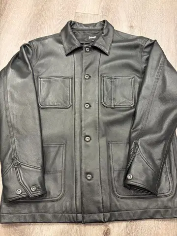 새상품급 Schott 가죽 커버올 자켓 블랙 M 사이즈