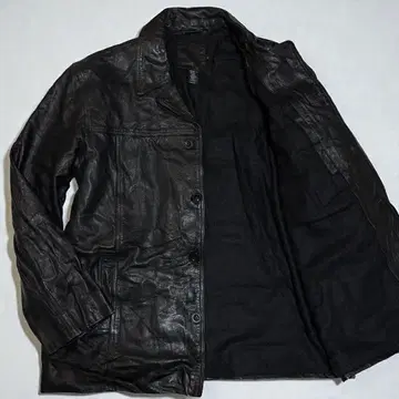 [명작] J.CREW 카 코트 가죽 코트 카라 부착 가죽 블랙 XL