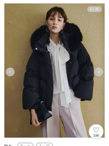 프레이 아이디 다운 코트 블랙