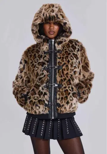 jaded london 레오파드 자켓 아우터 M