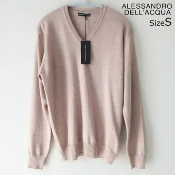 새상품 산드로 이탈리아제 울 니트 V넥 베이지 S