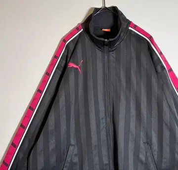 푸마 자수 로고 백 프린트 로고 트랙 자켓